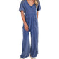 Umgee - Easy Living V-Neck Jumpsuit