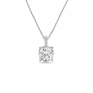 Diana M Jewels - Women's Cushion Lab Grown Diamond Pendant Necklace