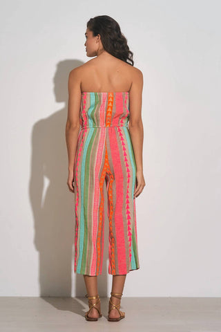 Elan - Neon Multi Strapless Jumper