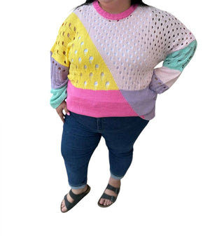 Davi & Dani - Distressed Detail Pullover Sweater