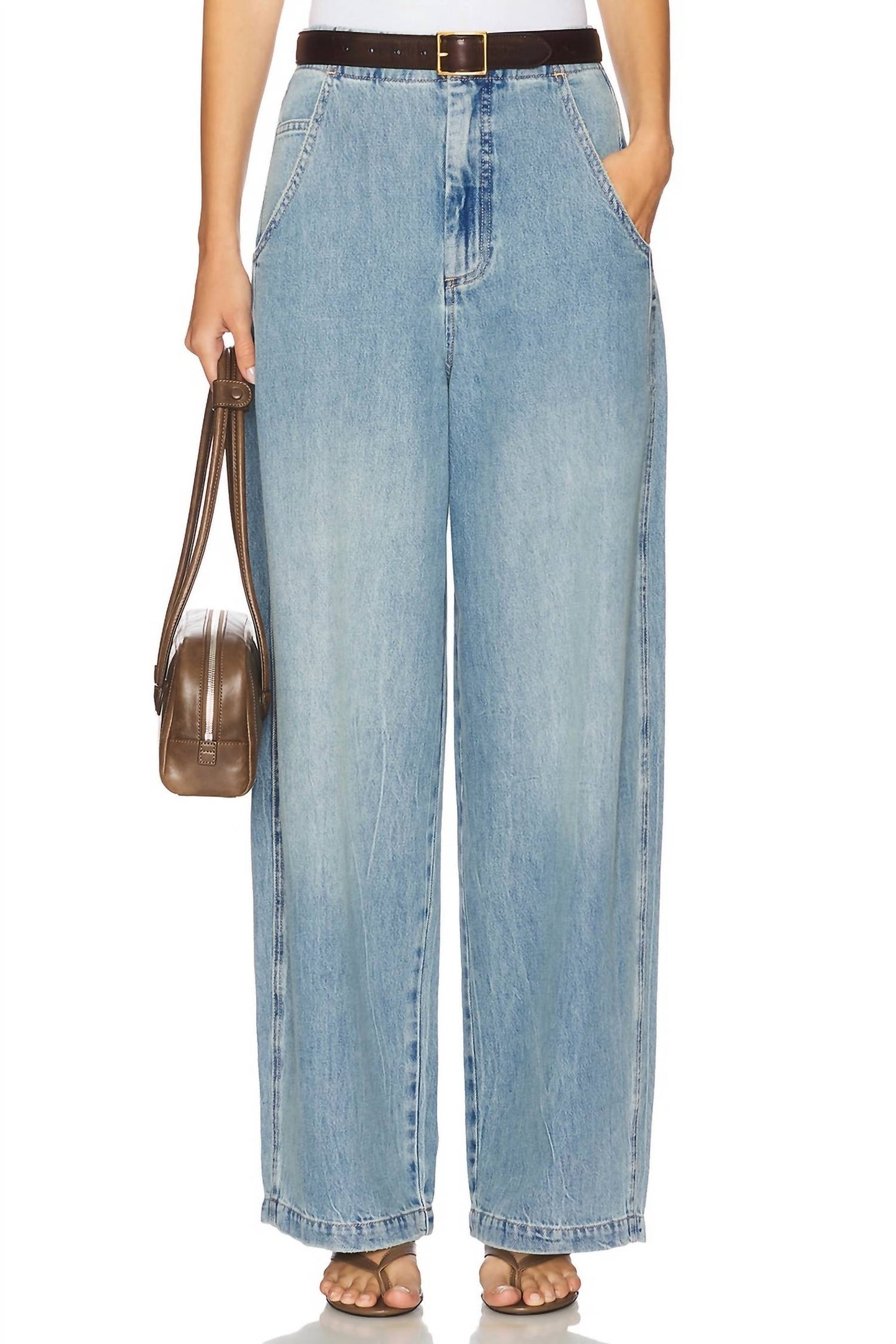 Pistola - Lottie High Rise Relaxed Bowed Leg Jeans