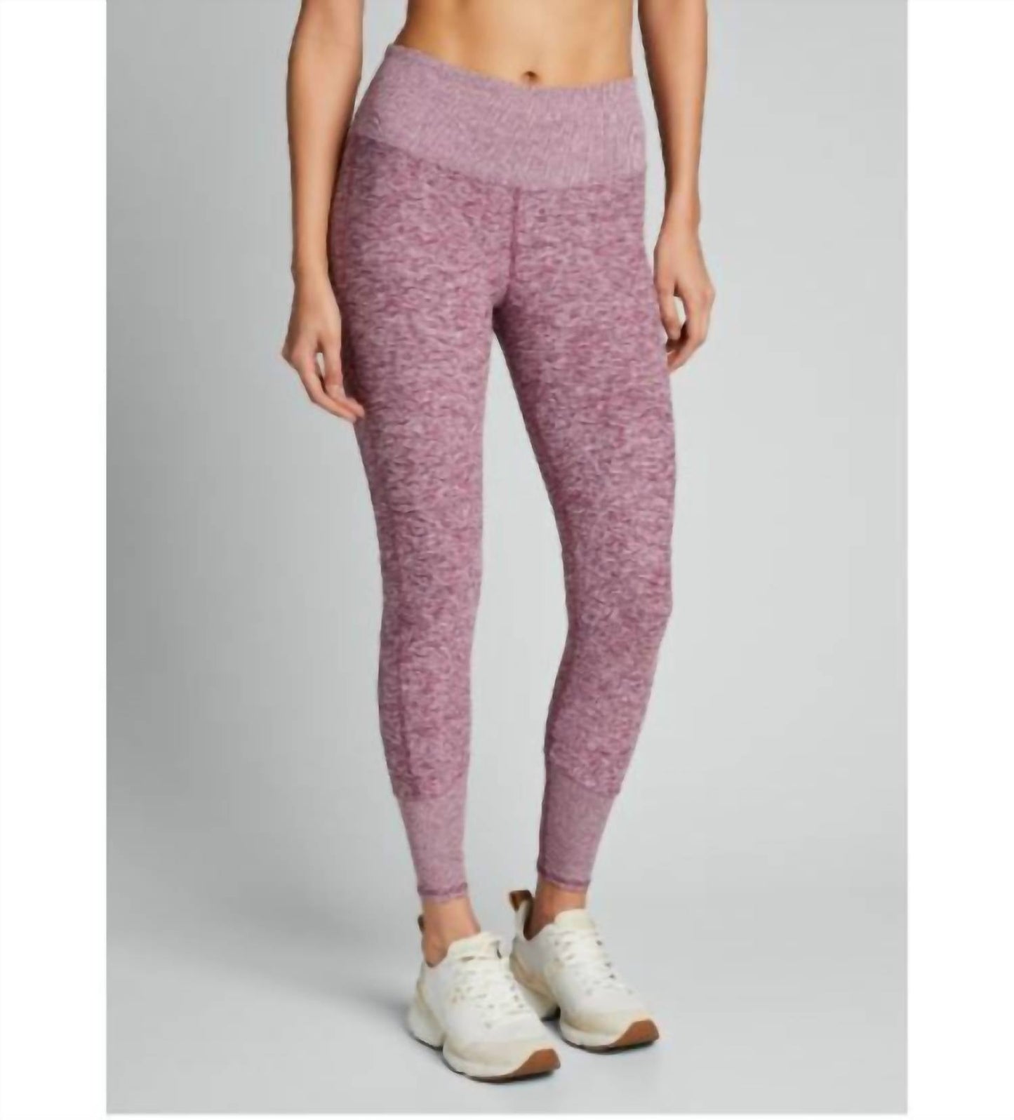 Alo Yoga - High Waist Lounge Gym Heather Crop Leggings