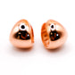 Italian Rose Gold Peanut-Shaped Earrings