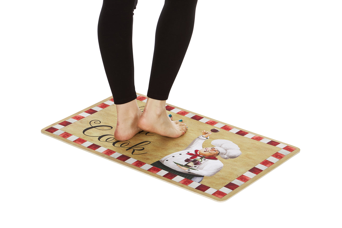 2-Pack Premium Comfort Kitchen Mats (Kiss the Cook)