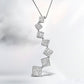 10K White Gold 1 cttw Diamond Snake Curved Pendant Necklace (H-I, I1-I2)