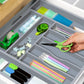 Silverware Drawer Organizer, Gray (9 Slots)