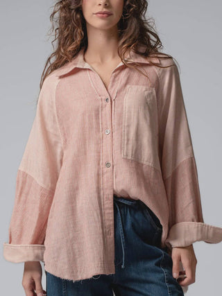 Urban Daizy - Raw Edge Button Up Top