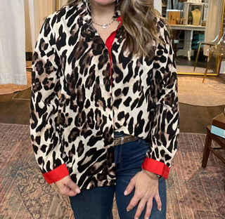 Q2 - Animal Print Button Shirt