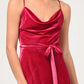 Adelyn Rae - Zana Velvet Cowl Neck Slip Dress