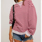 Free People - Classic Striped Crew Sweatshirt