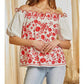Andree By Unit - Floral Embroidered Off the Shoulder Blouse