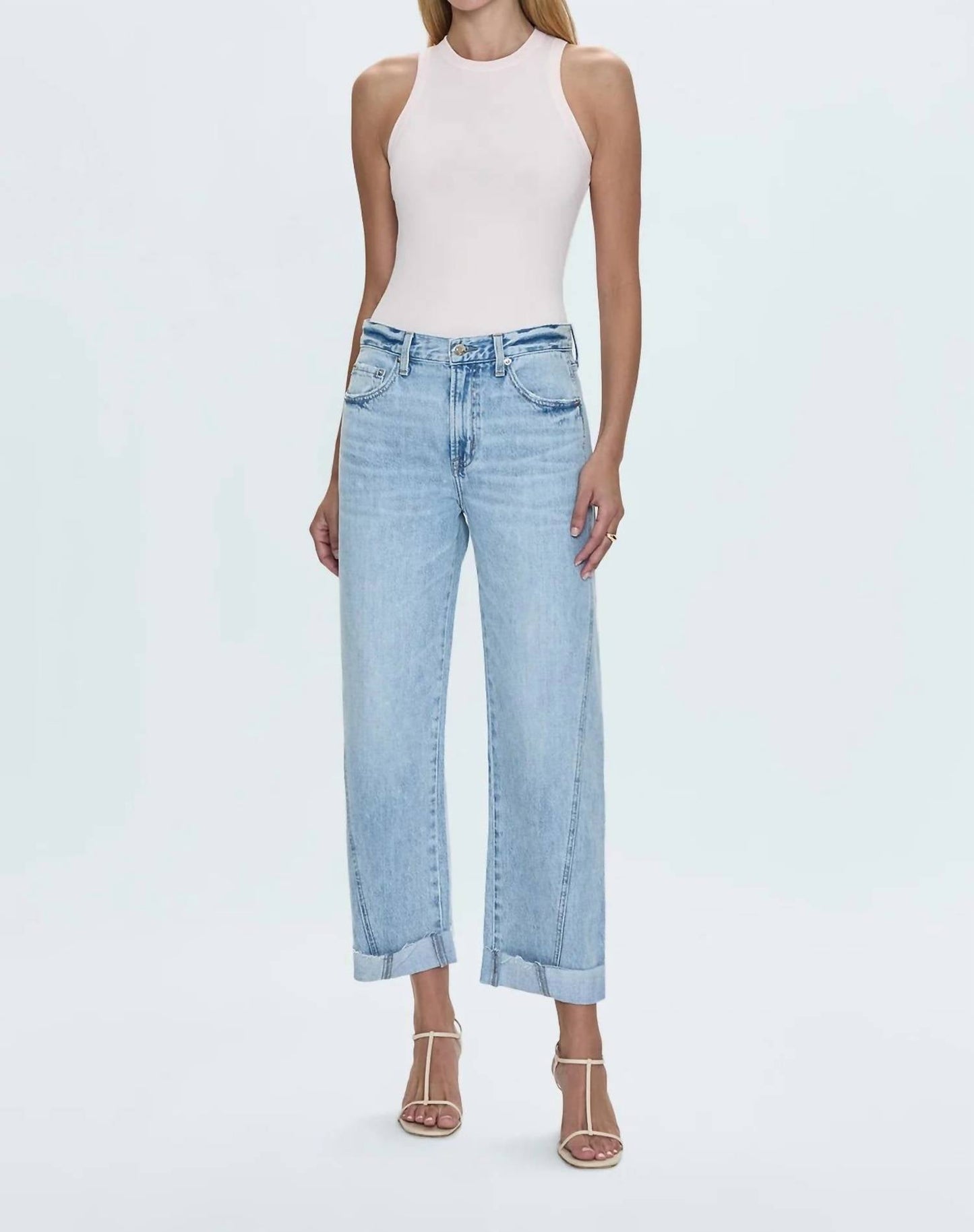 Pistola - Kacey Mid Rise Cuffed Boyfriend Jeans