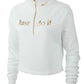 Nike - Shine Quarter Zip Crop Pullover Funnel Neck Sweatshirt