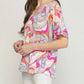 Entro - Abstract V-neck Top