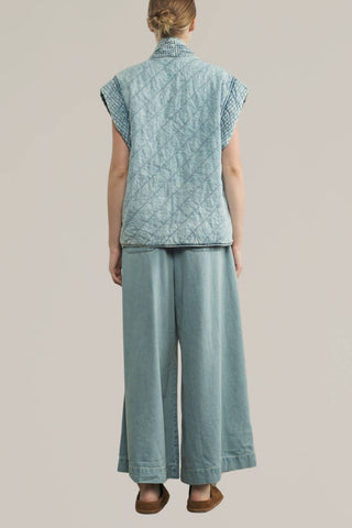 Aaron & Amber - Denim Quilted Vest