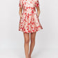 Before You - Floral Jacquard Mini Dress