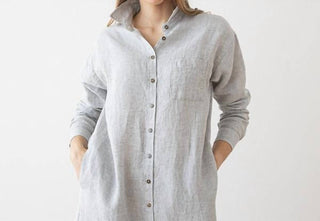 Linenme - Paula Linen Shirt Mini Dress