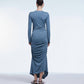 Dāl The Label - Ruched Asymmetric Midi Dress