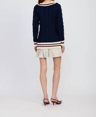 En Saison - Knox Mixed Media Mini Dress