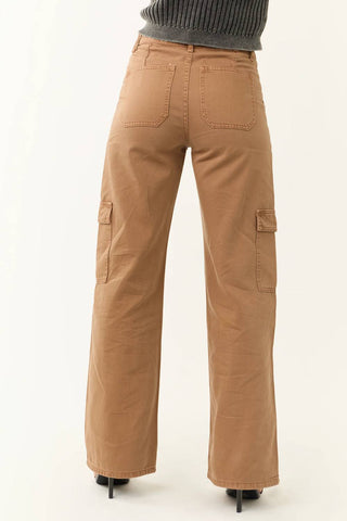 Vervet By Flying Monkey - High Rise Wide Leg Cargo Jeans