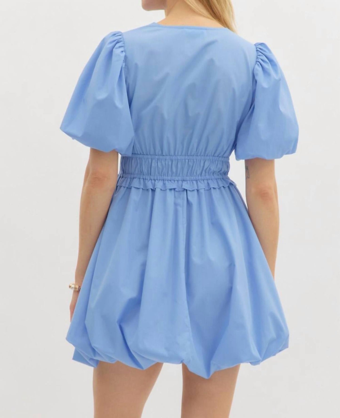 Entro - Bow Bubble Hemmed Mini Dress