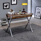 Callers Weathered Writing Desk - Chrome / Oak
