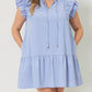 Entro - Front Tie Ruffle Dress