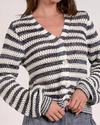 Elan - VNK Stripe Cardigan