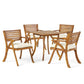 Hermosa 5-Piece Acacia Wood Outdoor Dining Set