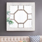 Antique Style Decorative Square Wall Mirror with Mirrored Frame