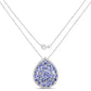 4.16 Carat Genuine Tanzanite .925 Sterling Silver Pendant