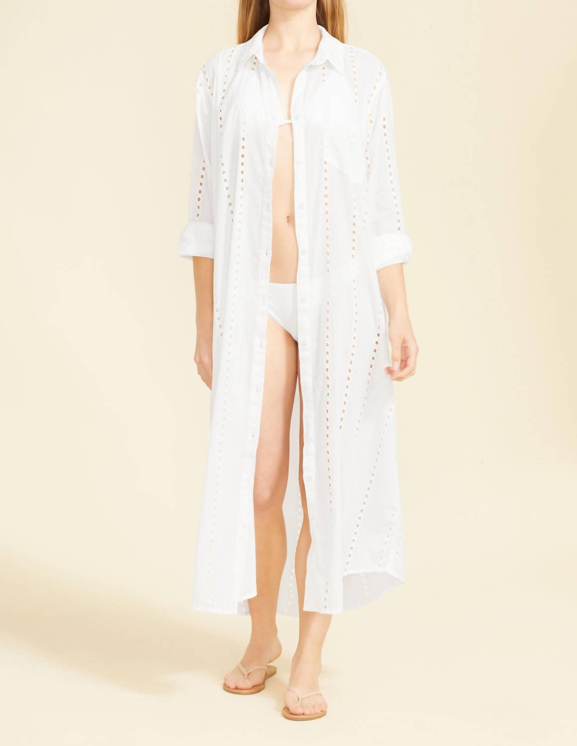 Sitano - Women's Positano Maxi Shirt Dress
