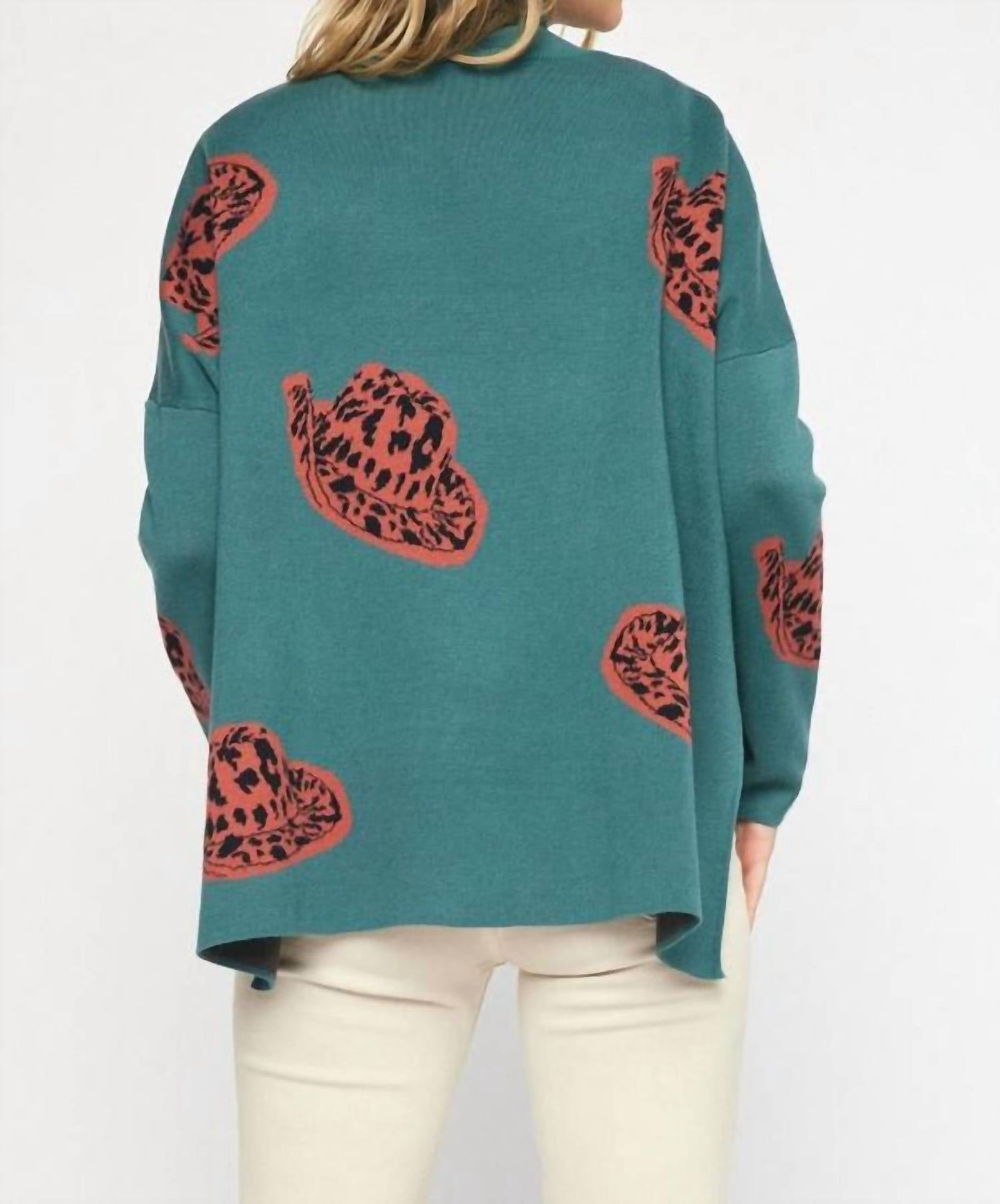 Entro - Alexandra Cowboy Hat Mock Neck Long Sleeve Sweater Top