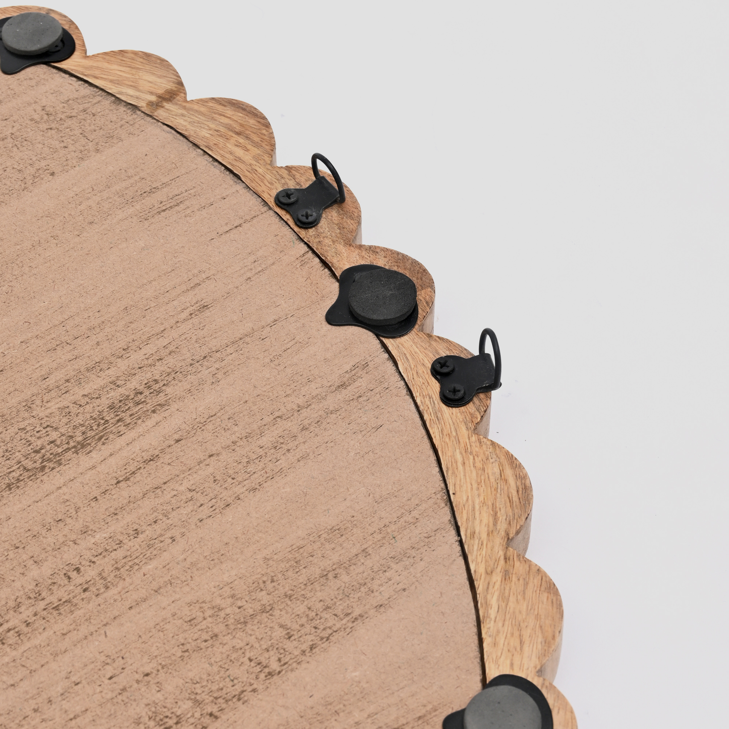 32-Inch Wooden Beaded Round Wall Mirror