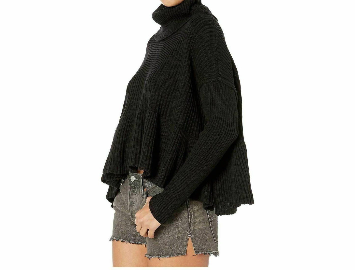 Free People - Layer Cake Trapeze Turtleneck Oversize Rib Sweater