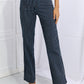 Judy Blue - High Waist Tummy Control Striped Straight Trouser Jeans