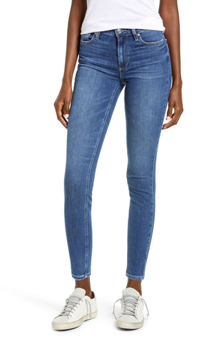 Women's Paige Hoxton High Waist Ankle Skinny Jeans - Blue