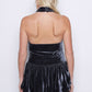 Tart Collections - Panne Mock Neck Key Hole Top