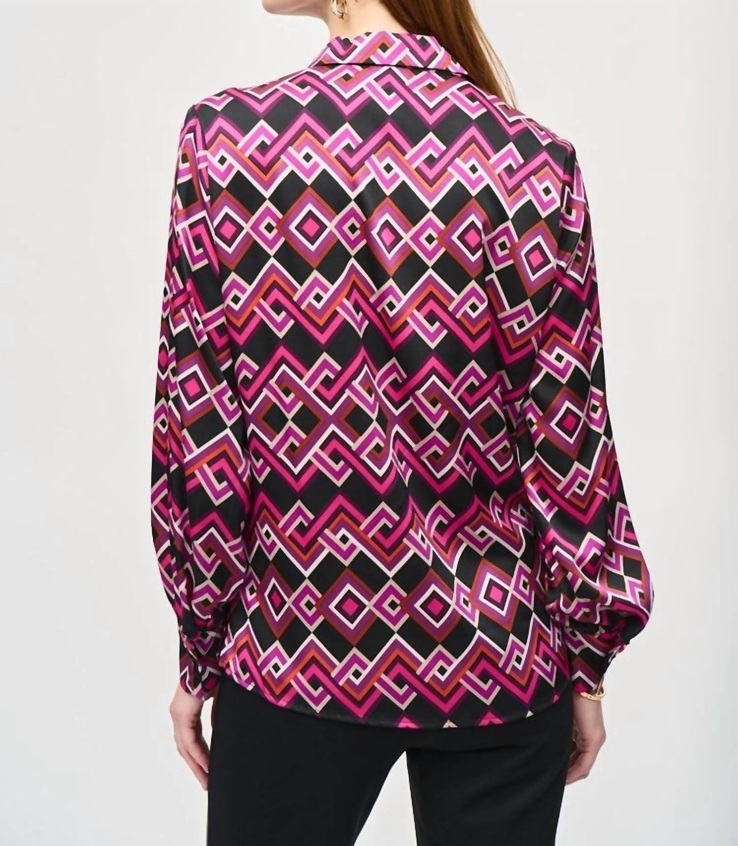Joseph Ribkoff - Satin Geometric Print Top