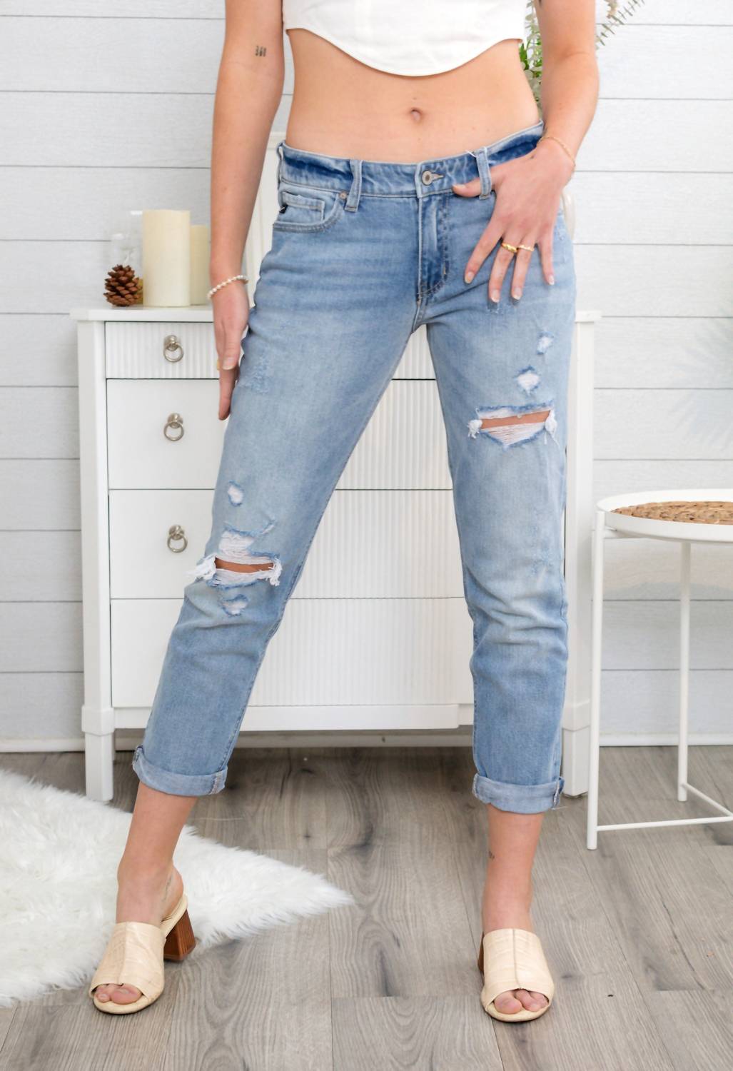 Kestan - Georgia Mid-rise Boyfriend Jeans