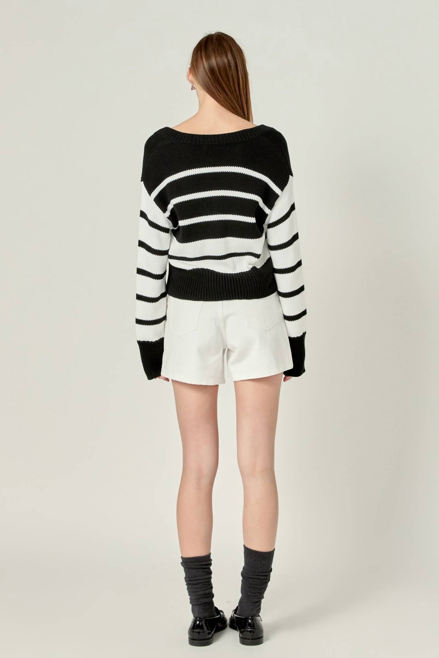 English Factory - V-neck Striped Sweater