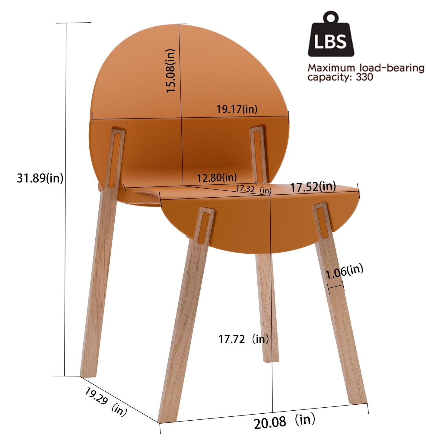 4 Piece Set of Single Chairs With a Design Combining Modern and Traditional Elements