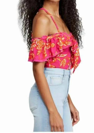 Free People - Cha Cha Cold Shoulder Flounce Top