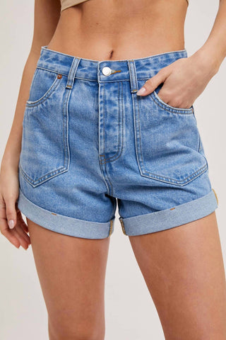 Bluivy - WESTERN POCKET DENIM SHORTS