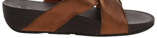 Fitflop - Women's Lulu Cross Slide Sandals Leather Wedge Mule