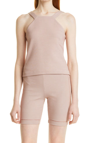 Women's Pink Cotton Blend Shell Top - X-Small