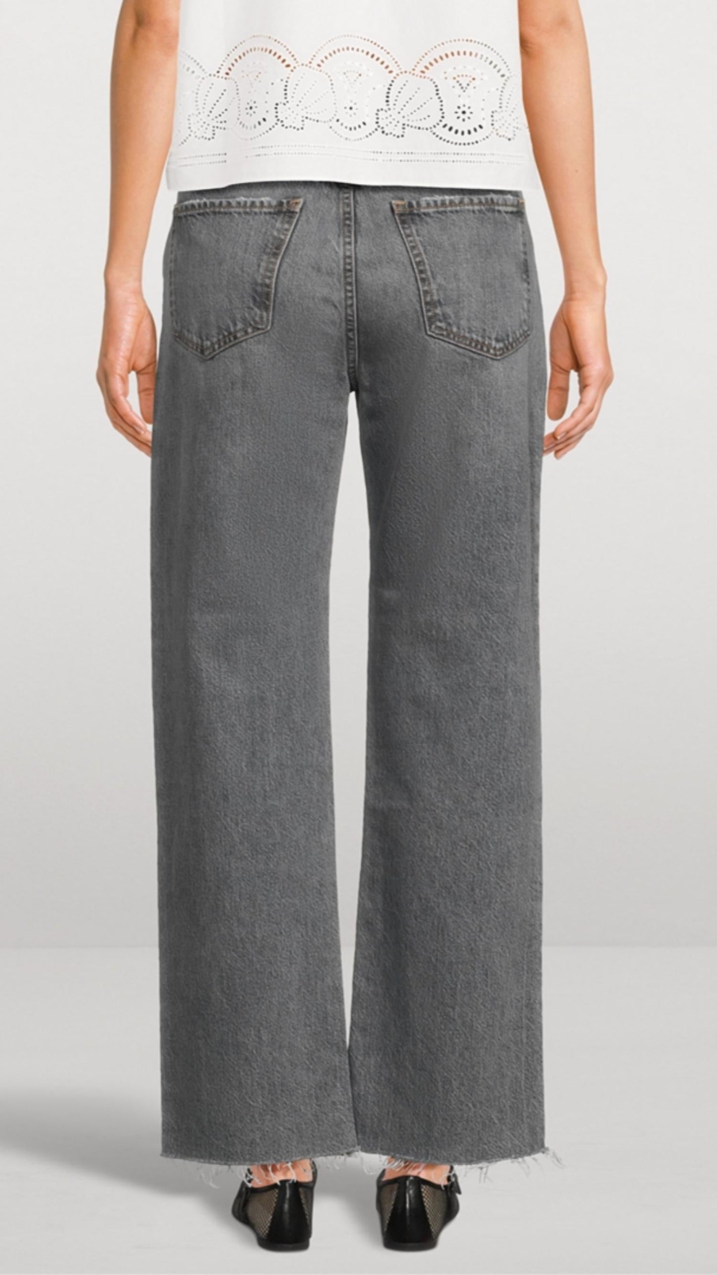 Frame - Denim Le Jane Ankle Raw Fray Jeans