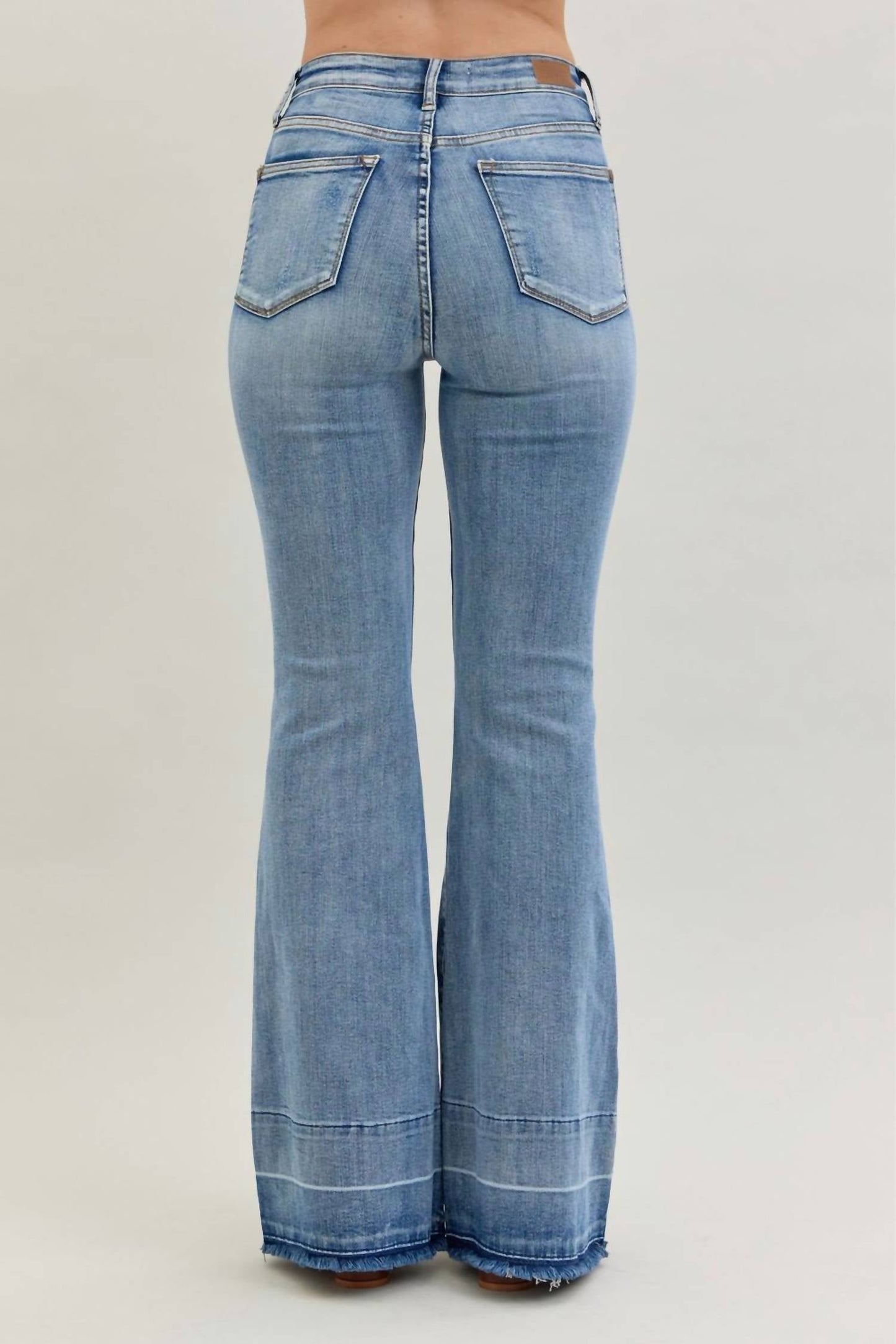 Judy Blue - High Waisted Tummy Control With Release Hem Flare Jeans