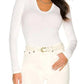 Enza Costa - Silk Knit Long Sleeve U Top