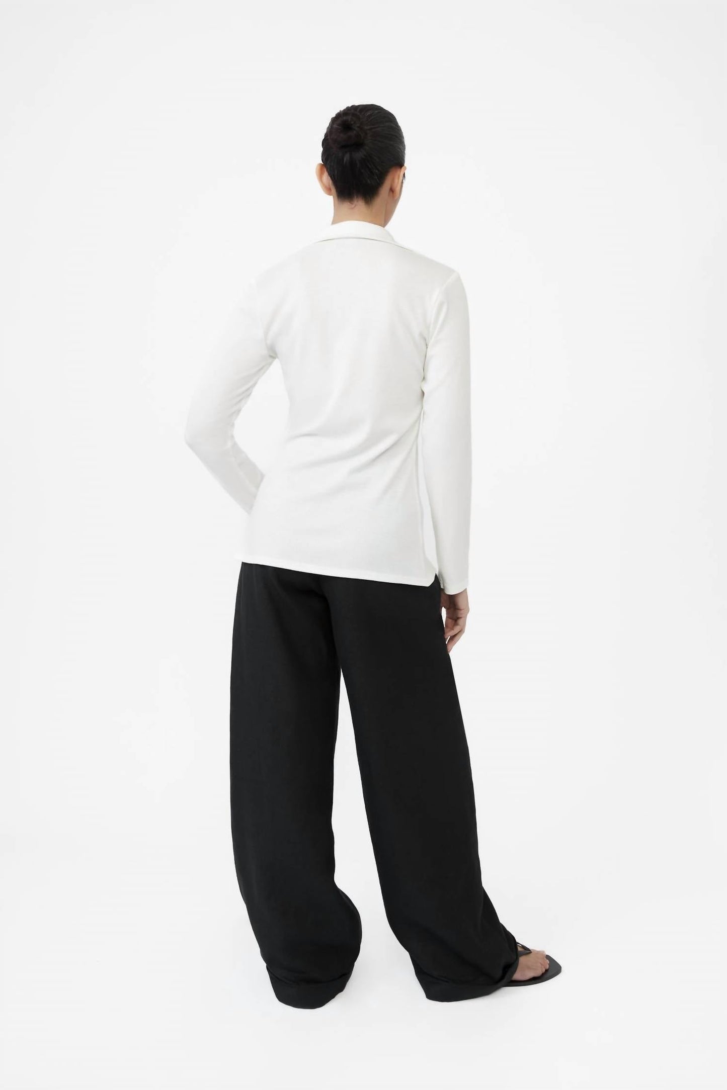 Dāl The Label - Rib Knit Collared Cardigan